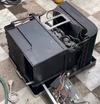 Window AC internal components during service